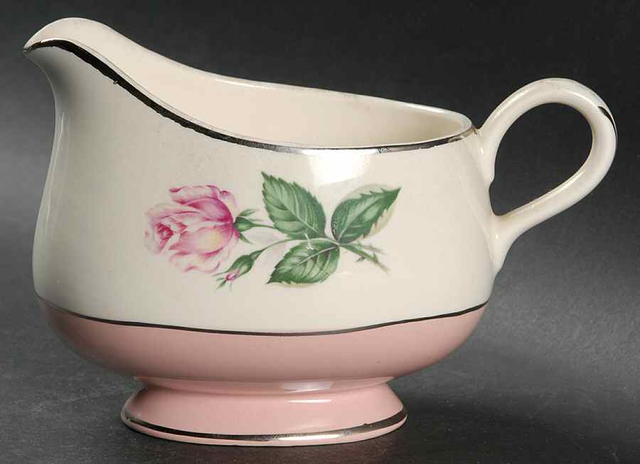 Pink Rose Gravy Boat by Lifetime-1