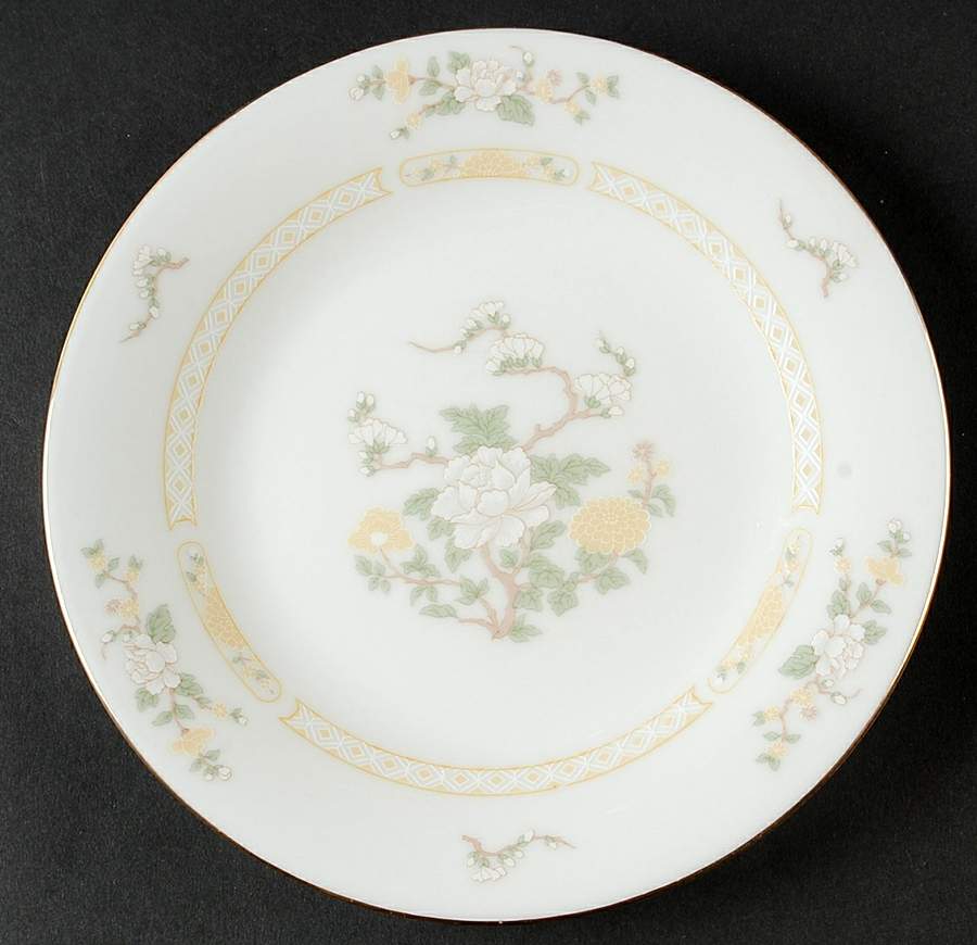 Jade Tree (Gold Trim) Salad Plate by Liling-1
