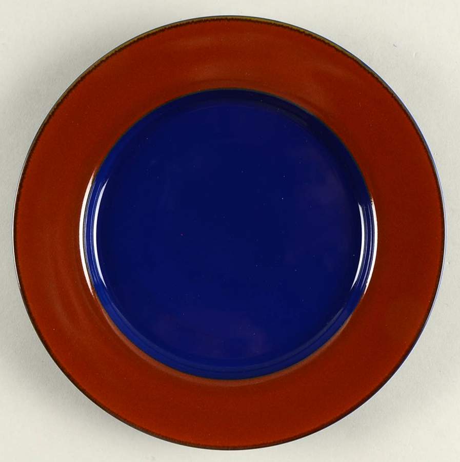 Yo Han Rust Cobalt Blue Salad Plate by Lindt-Stymeist-1