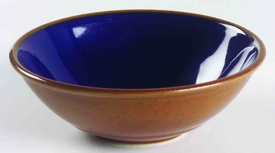Yo Han Wheat Brown Cobalt Blue Coupe Cereal Bowl by Lindt-Stymeist-1