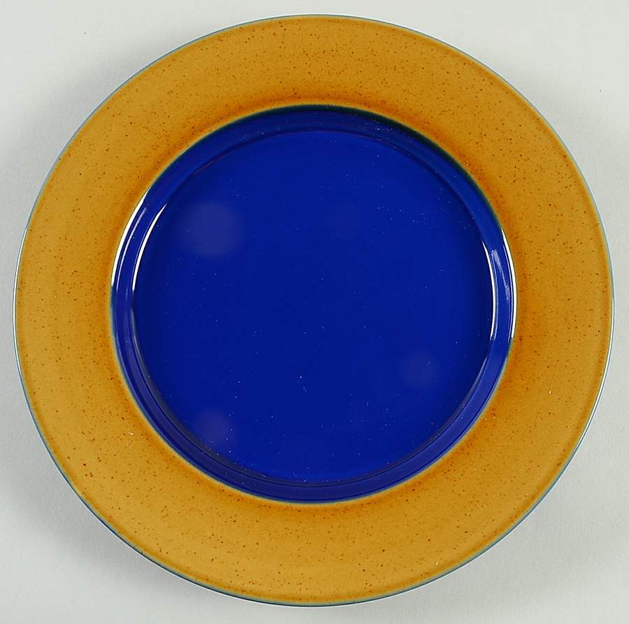 Yo Han Wheat Brown Cobalt Blue Salad Plate by Lindt-Stymeist-1