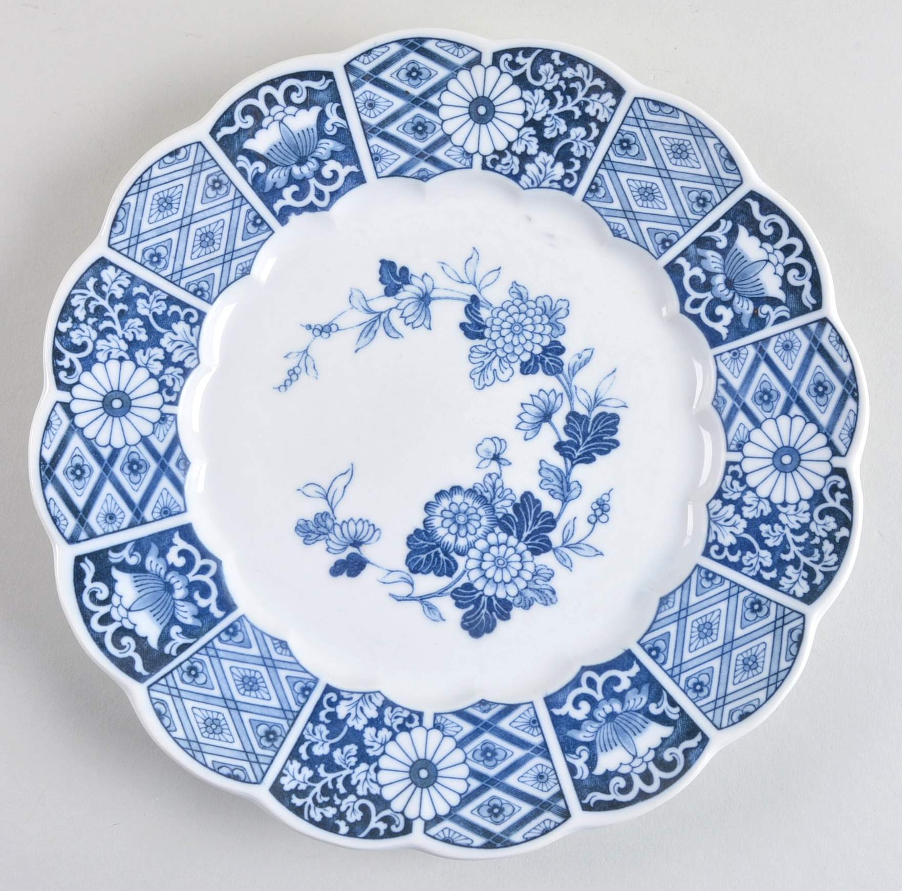 Blue Imari (L & M) Luncheon Plate by Lipper & Mann (L & M)-1