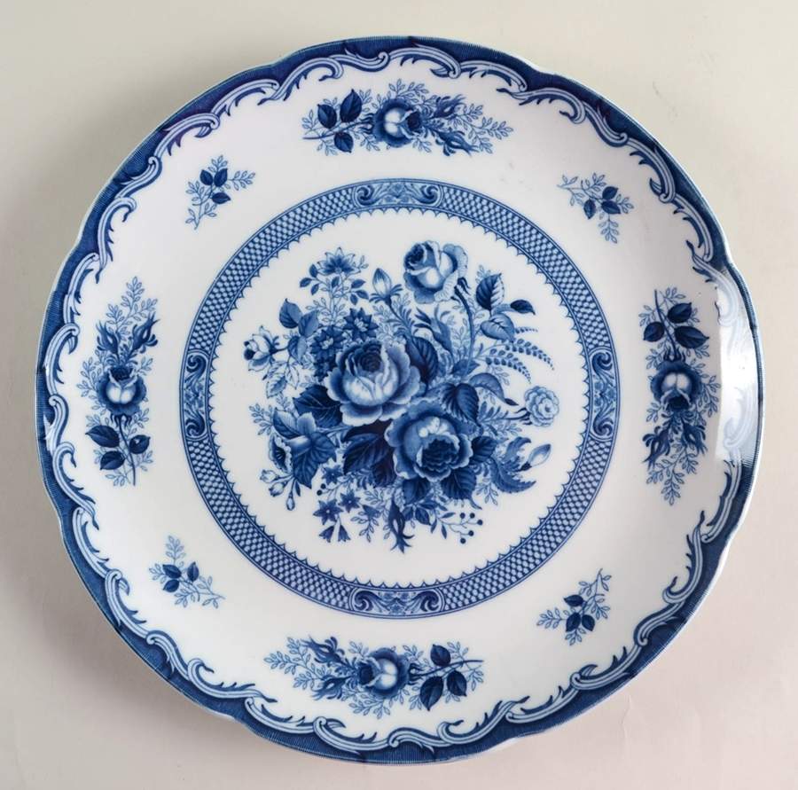 Blue Rose 12" Chop Plate (Round Platter) by Lipper & Mann (L & M)-1