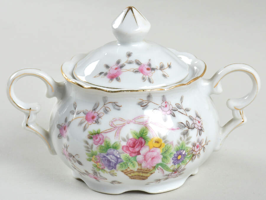 Bristol Gardens Sugar Bowl & Lid by Lipper & Mann (L & M)-1