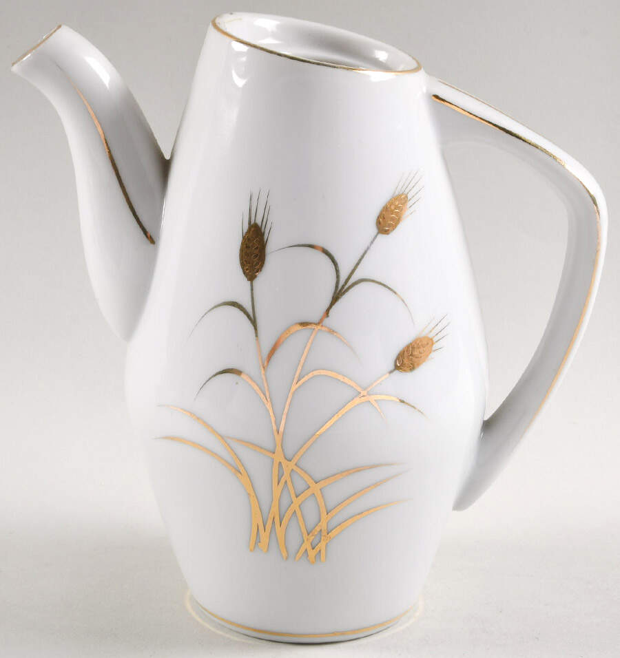 Gold & Silver Wheat (Lm) Coffee Pot No Lid by Lipper & Mann (L & M)-1