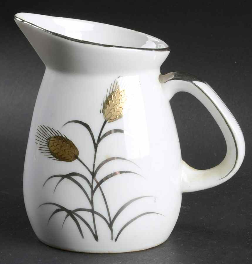 Gold & Silver Wheat (Lm) Creamer by Lipper & Mann (L & M)-1