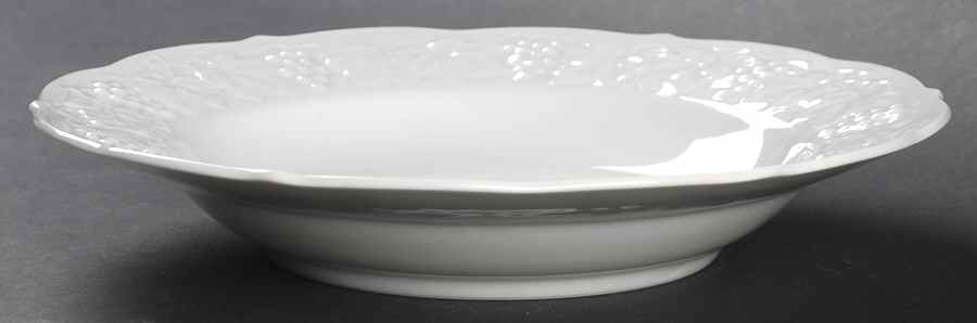 White Champagne Rim Soup Bowl by Lipper & Mann (L & M)-1