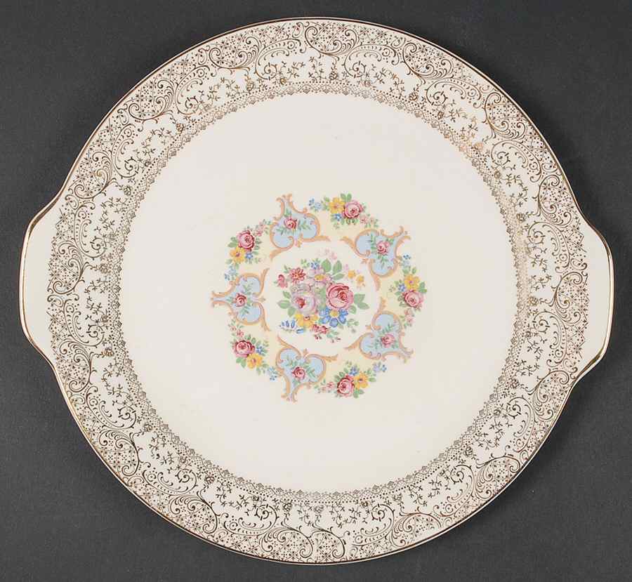 Parisian Center Handled Cake Plate by Lamode (USA)-1
