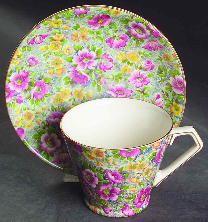 Briar Rose Flat Cup & Saucer Set by Lord Nelson-1