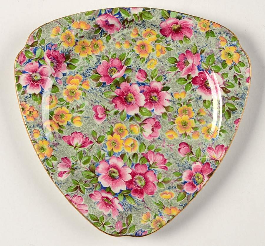 Briar Rose Triangular Bread & Butter Plate by Lord Nelson-1