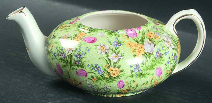 Green Tulip Mini Stacking Teapot No Lid by Lord Nelson-1