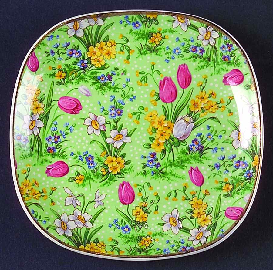 Green Tulip Small Bread & Butter Plate by Lord Nelson-1