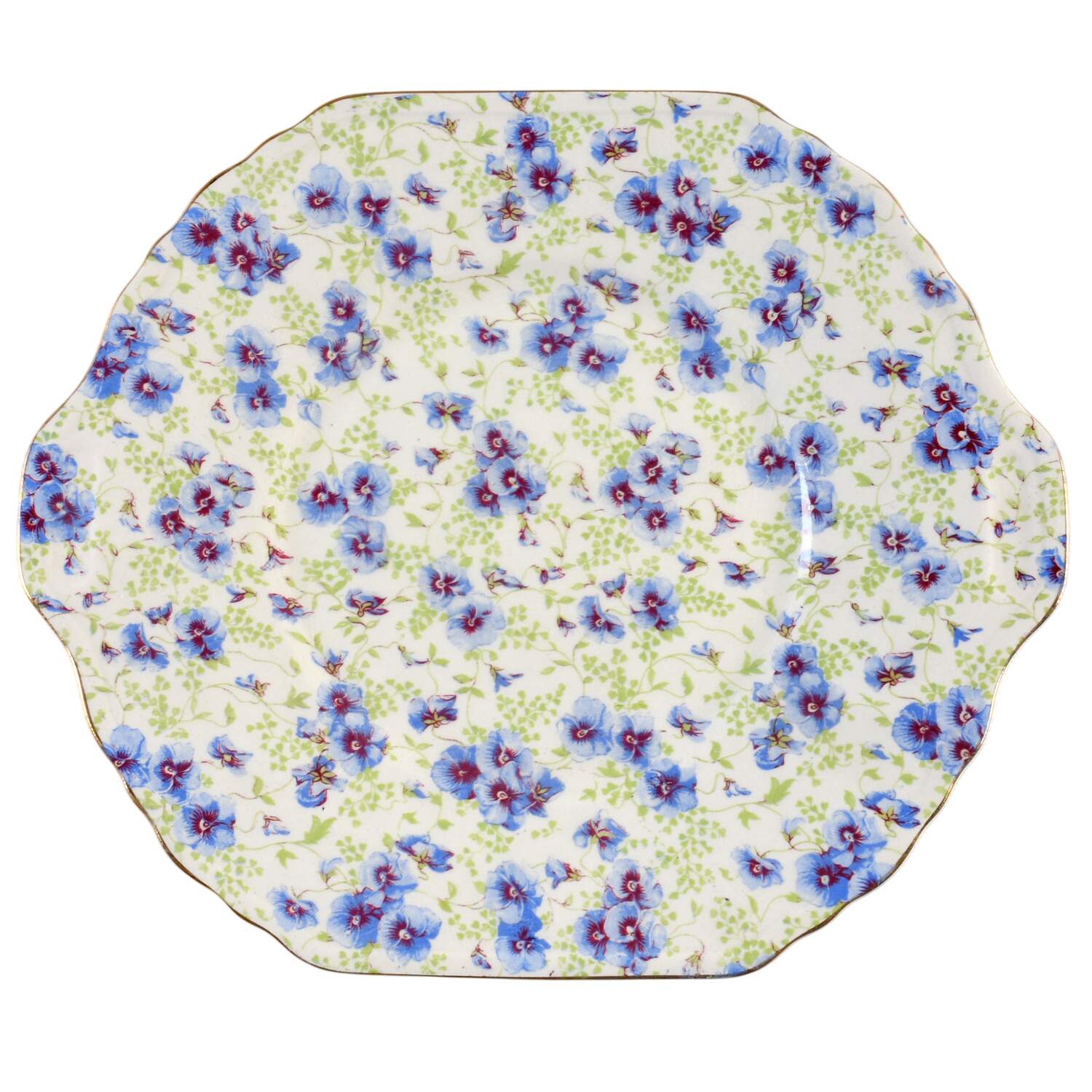 Pansy Handled Cake Plate by Lord Nelson-1