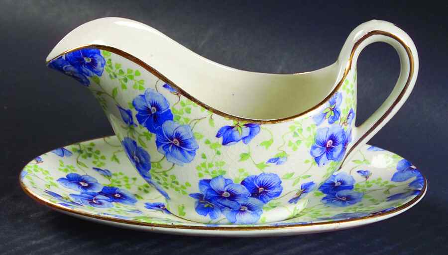Pansy Individual Gravy Boat & Plate by Lord Nelson-1