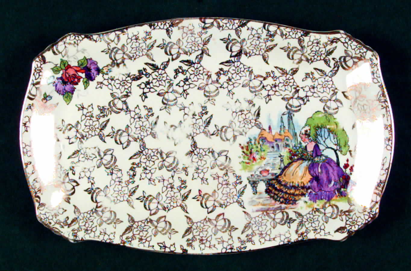 Pompadour Tray for Creamer & Open Sugar by Lord Nelson-1