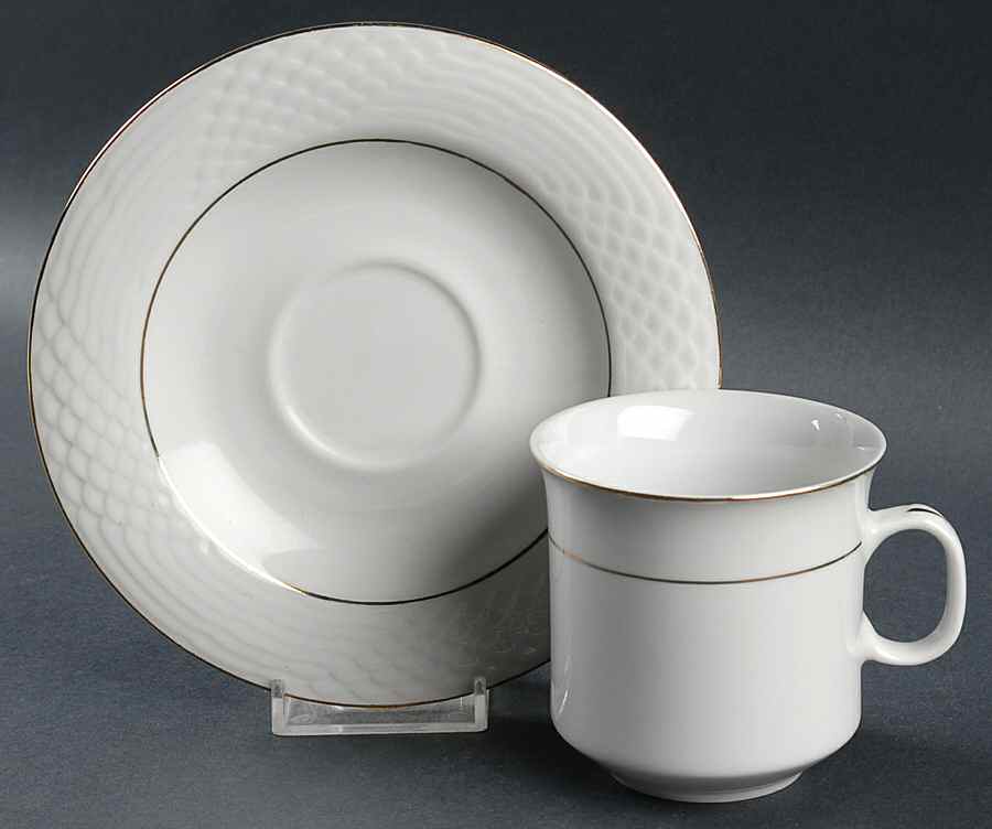 Jewel Flat Cup & Saucer Set by Lynn's China-1