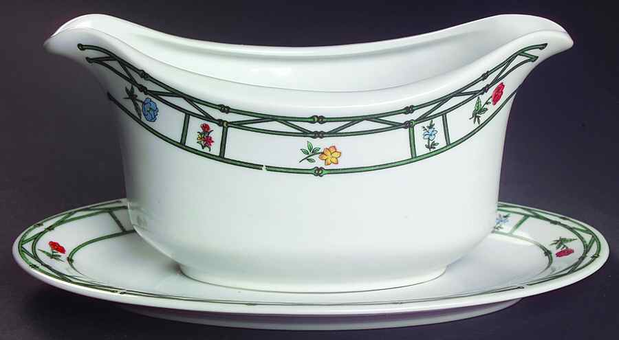 Mayflower Gravy Boat & Underplate by Lynn's China-1