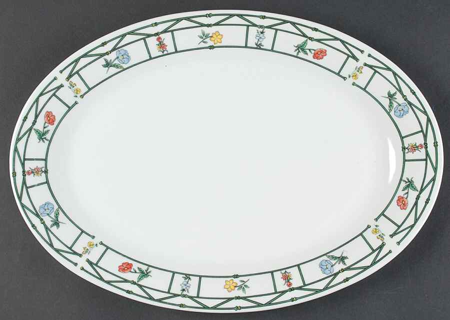 Mayflower 14" Oval Serving Platter by Lynn's China-1