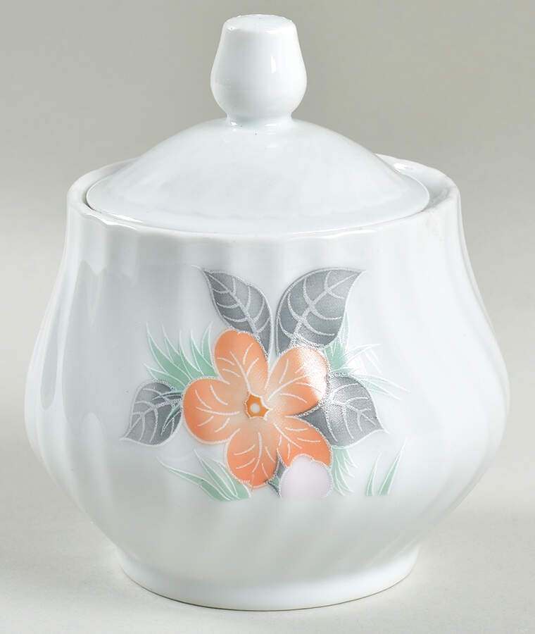Mimosa Sugar Bowl & Lid by Lynn's China-1