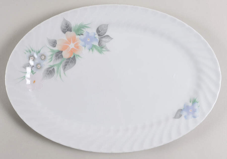 Mimosa 14" Oval Serving Platter by Lynn's China-1