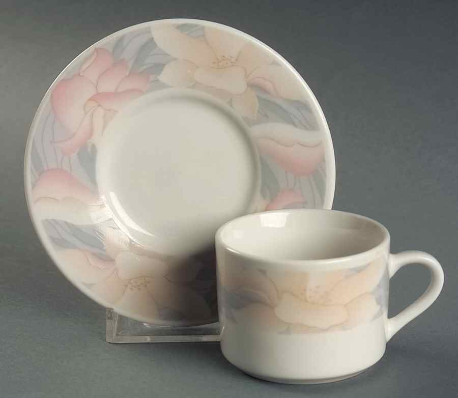 Samaria Flat Demitasse Cup & Saucer Set by Lynn's China-1