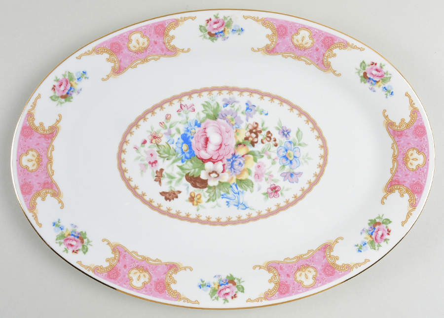 Spring Garden 14" Oval Serving Platter by Lynn's China-1