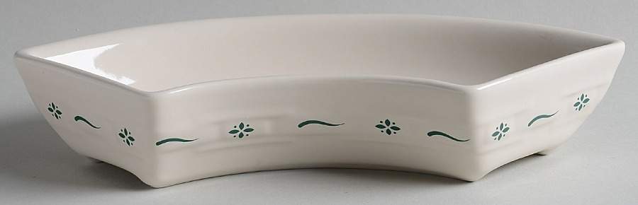 Woven Traditions Heritage Green Crescent Bowl by Longaberger-1