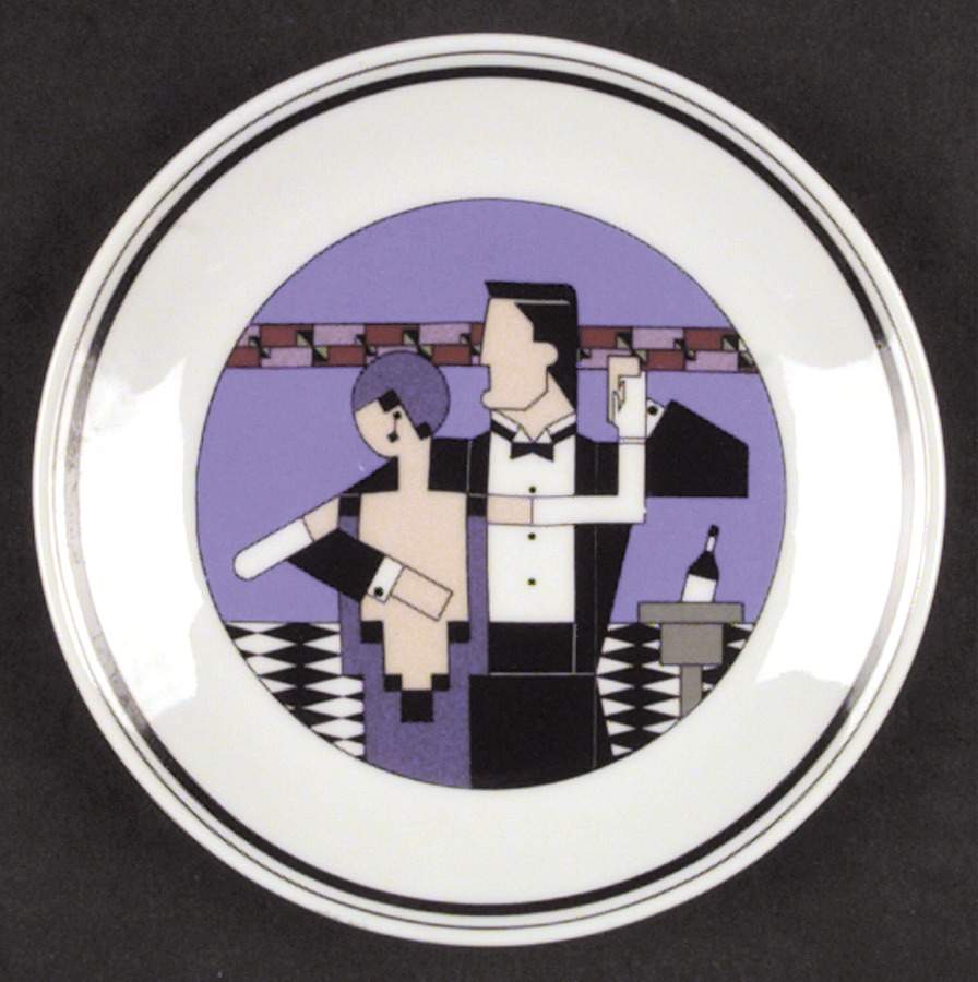 Roaring Twenties Bread & Butter Plate by Louis Lourioux-1