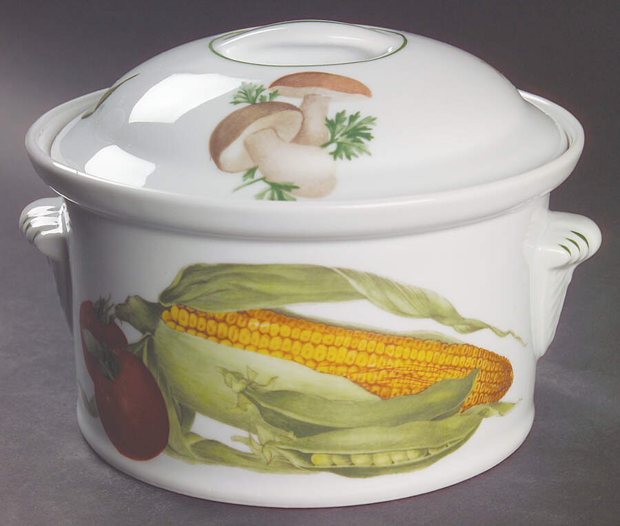 Vegetables 1 Qt Round Covered Casserole by Louis Lourioux-1