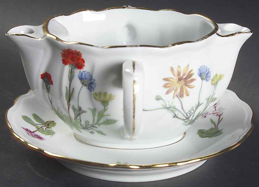 Wild Flower Gravy Separator & Underplate by Louis Lourioux-1