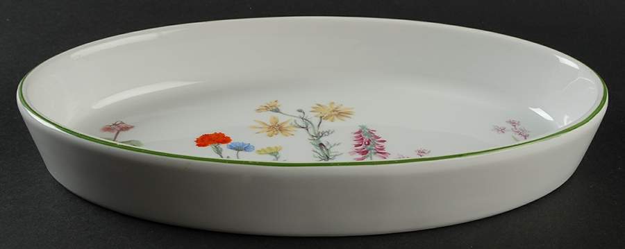 Wild Flower 11" Oval Baker by Louis Lourioux-1