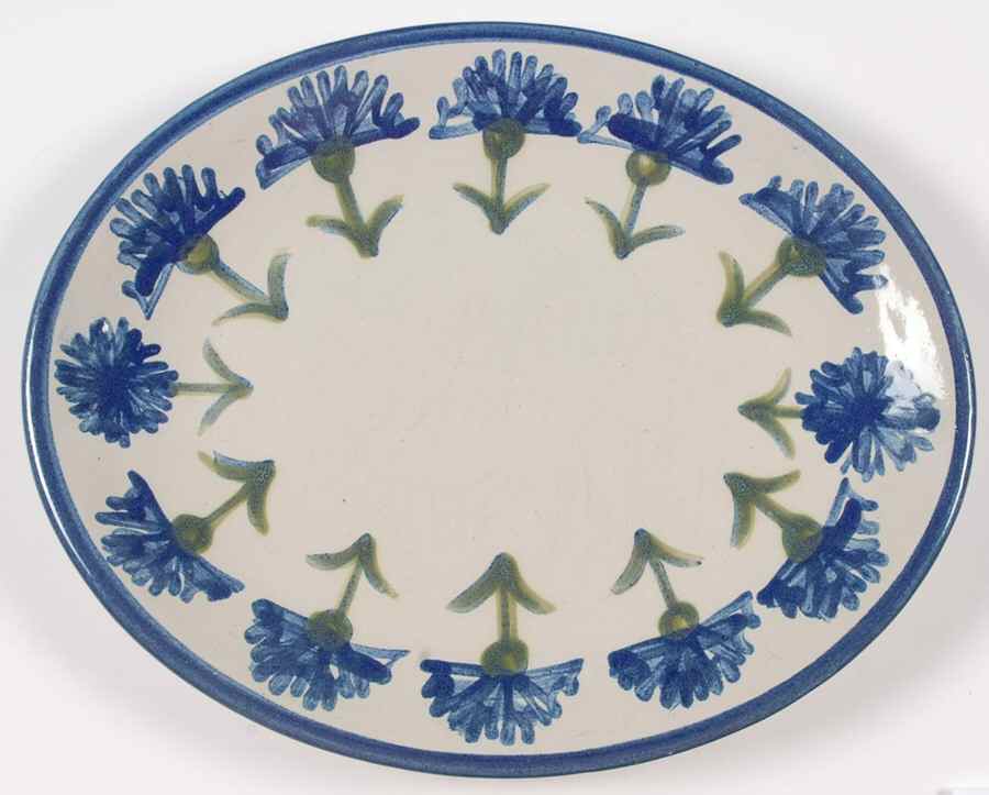 Bachelor Button 12" Oval Serving Platter by Louisville-1