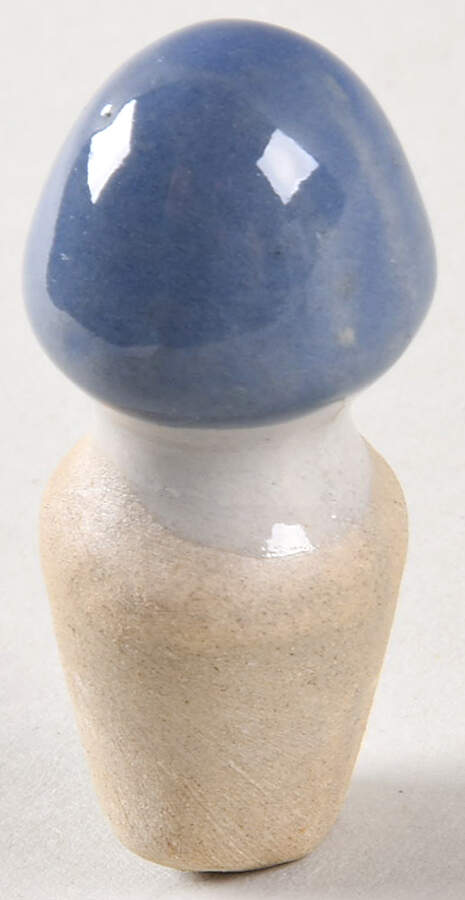 Country Flower Blue Stopper for Vinegar/Oil by Louisville-1