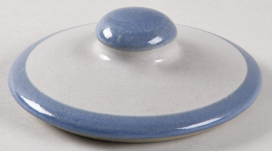 Country Flower Blue Lid for Sugar Bowl by Louisville-1