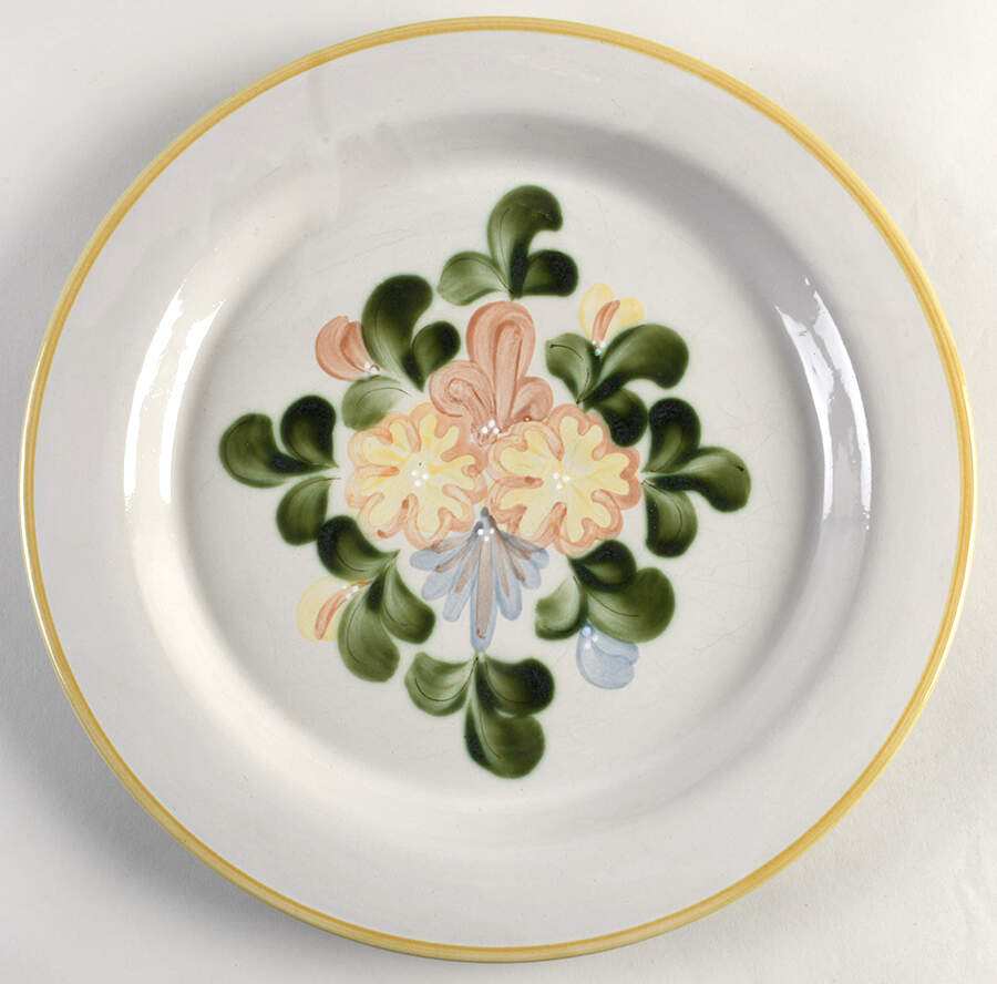 Country Flower Blue 13" Chop Plate (Round Platter) by Louisville-1