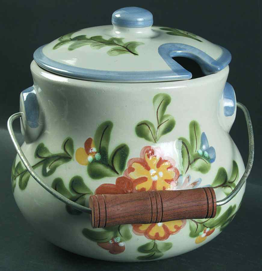 Country Flower Blue Tureen &  Lid by Louisville-1