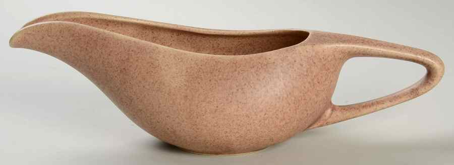 California Cerama Stone Cocoa Gravy Boat by Laurel (USA)-1