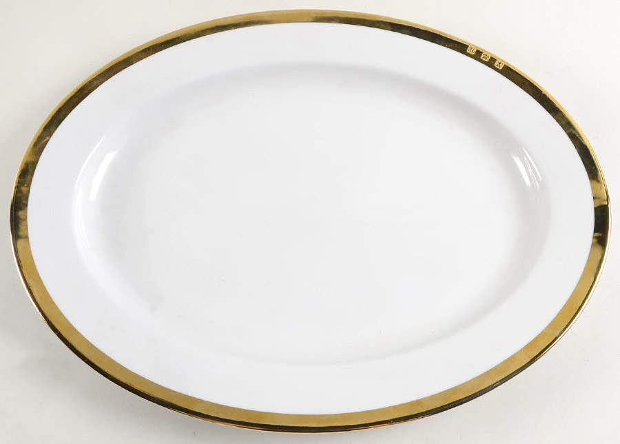 Academy Gold 16" Oval Serving Platter by Ralph Lauren China-1