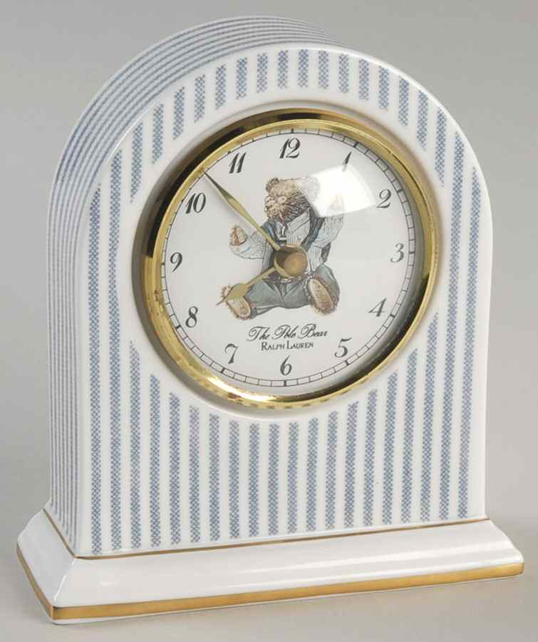 Polo Bear (Gold Trim, No Text on Front) Clock by Ralph Lauren China-1