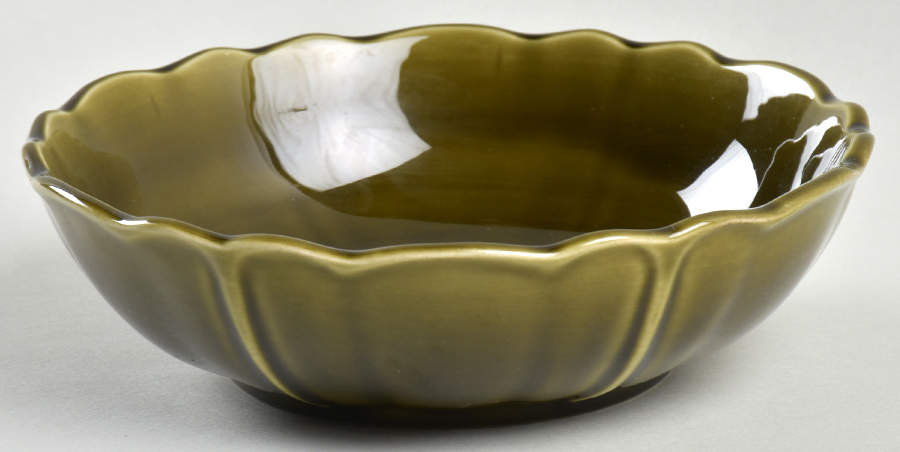 Louis XV Green Coupe Soup Bowl by Luneville-1