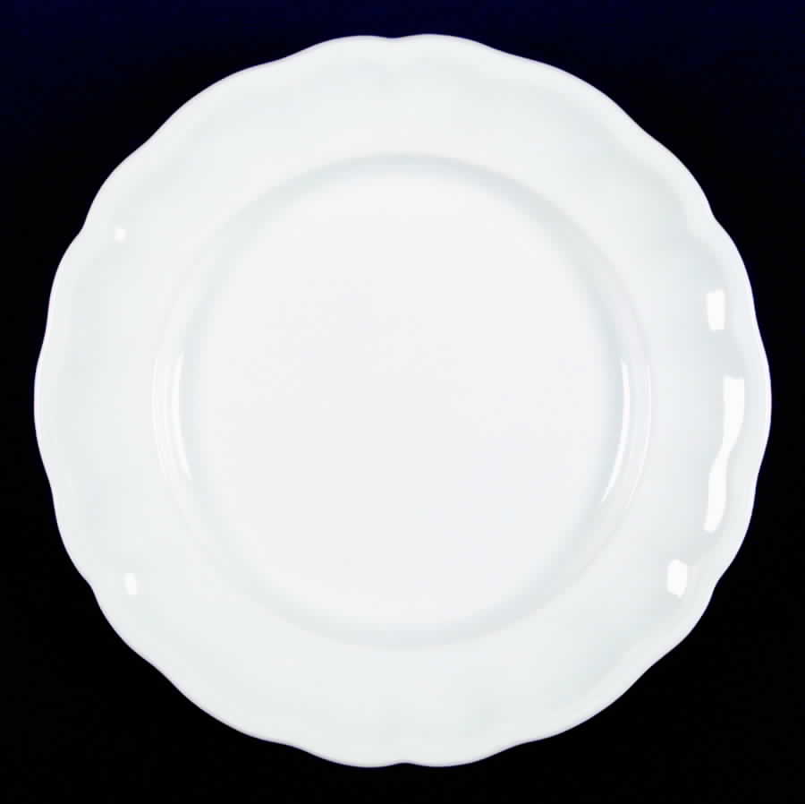 Louis XV White Dinner Plate by Luneville-1