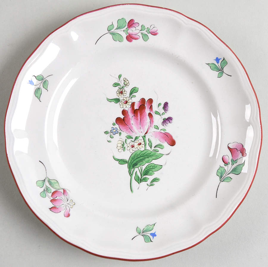 Old Strasbourg (Off White Background) Salad Plate by Luneville-1