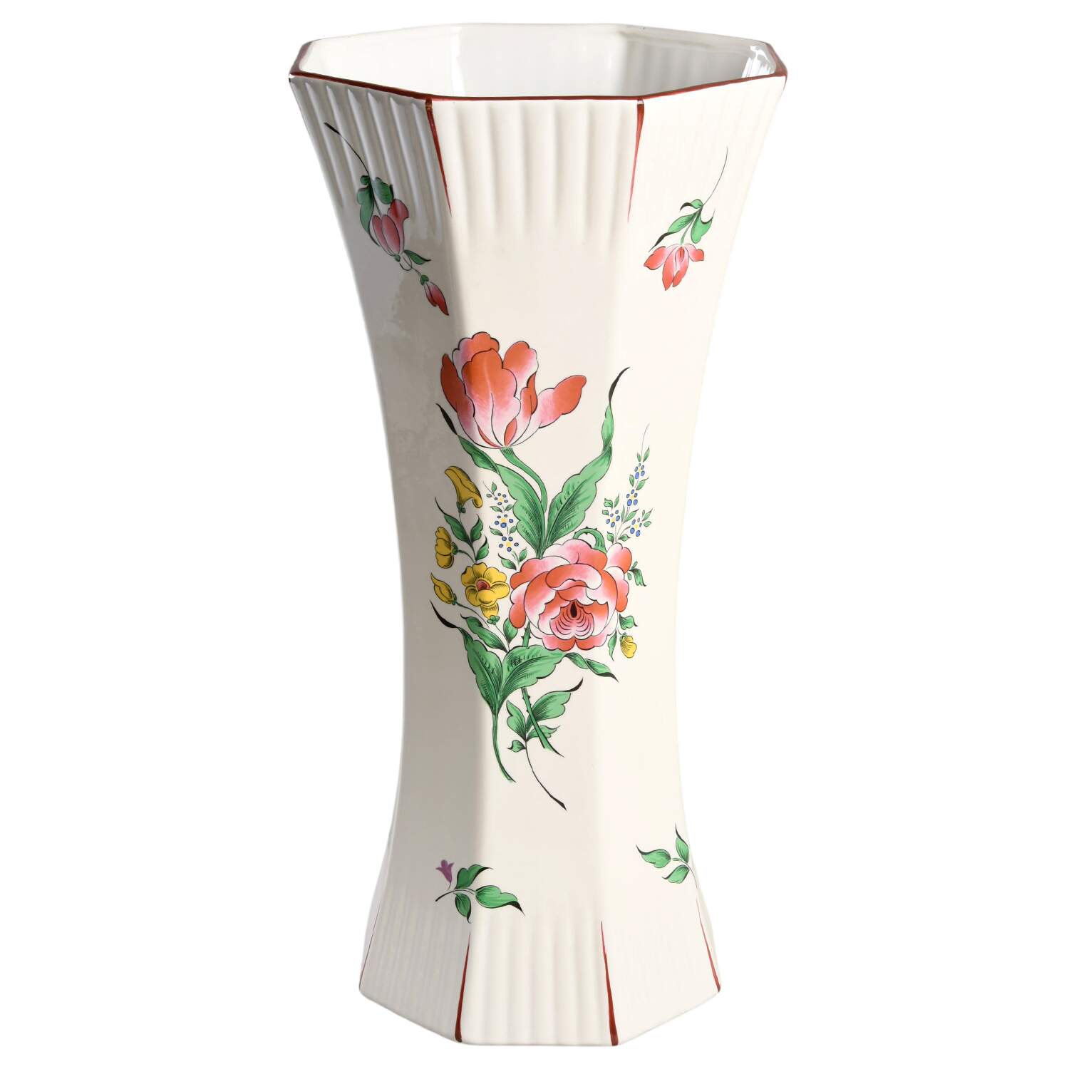 Old Strasbourg (Off White Background) 17" Vase by Luneville-1