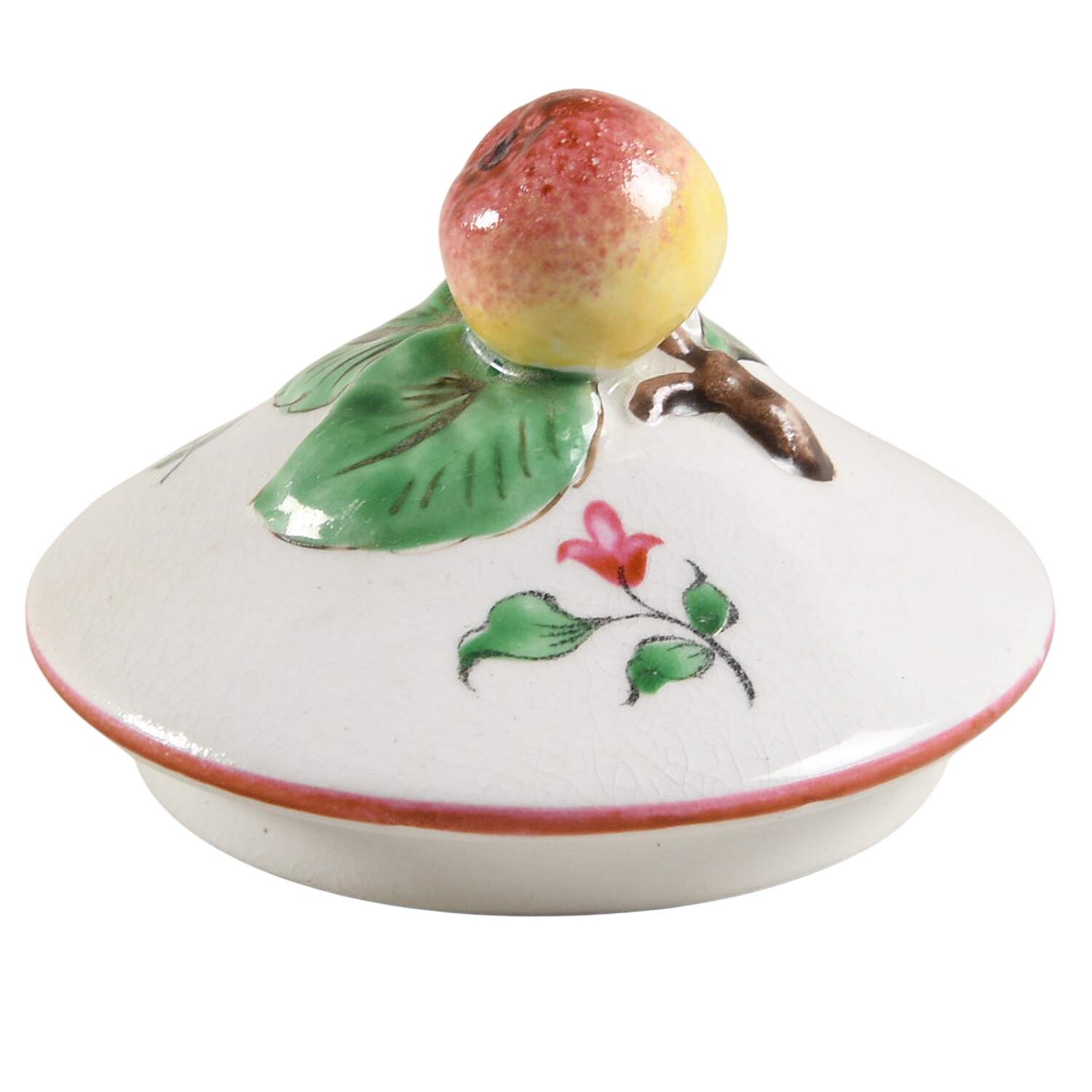 Old Strasbourg (Off White Background) Lid for Sugar Bowl by Luneville-1
