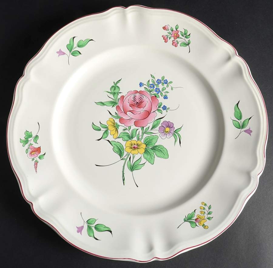 Old Strasbourg (Off White Background) 13" Chop Plate (Round Platter) by Luneville-1