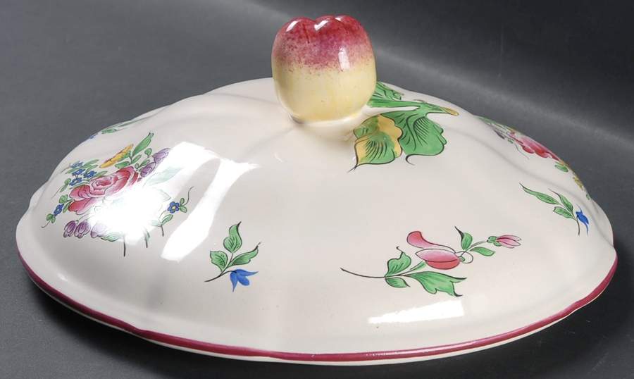 Old Strasbourg (Off White Background) Lid for Round Vegetable by Luneville-1