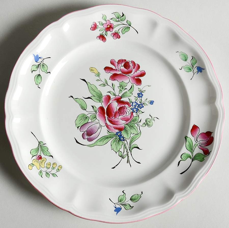 Old Strasbourg (Off White Background) Luncheon Plate by Luneville-1