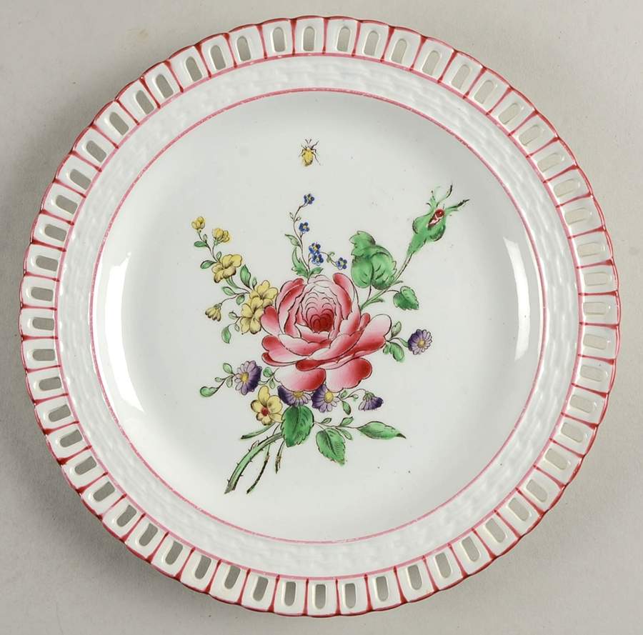 Old Strasbourg (Off White Background) Pierced Edge Salad Plate by Luneville-1