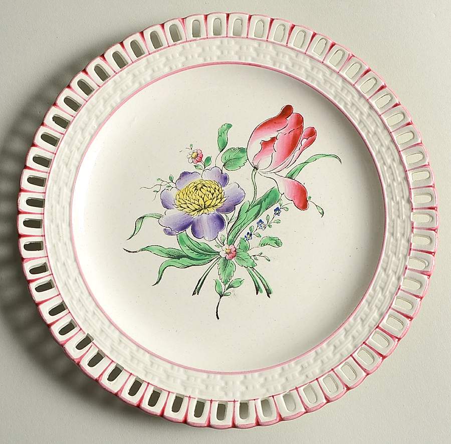 Old Strasbourg (Off White Background) Pierced Edge Salad Plate by Luneville-1