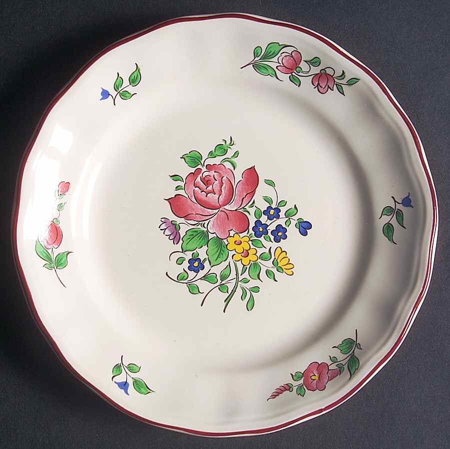 Old Strasbourg (Off White Background) Bread & Butter Plate by Luneville-1